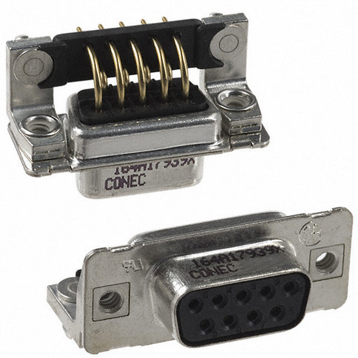 164A17939X by Conec - CONNECTOR D-SUB RCPT 9POS R/A SLDR