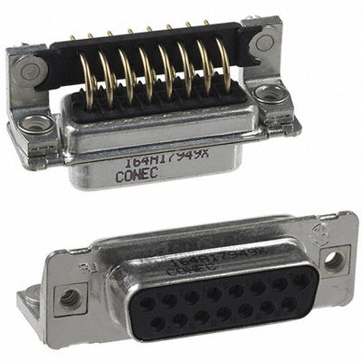 164A17949X by Conec - CONNECTOR D-SUB RCPT 15POS R/A SLDR
