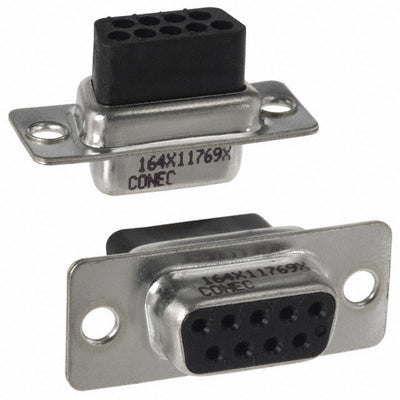 164X11769X by Conec - CONNECTOR D-SUB HOUSING RCPT 9POS