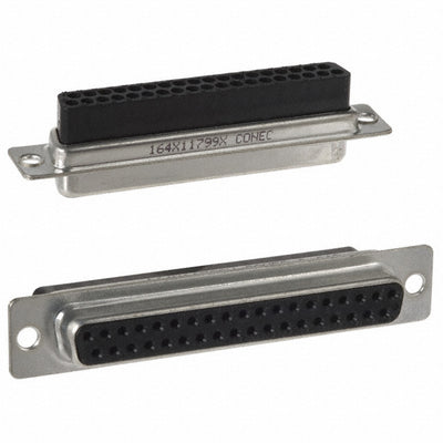 164X11799X by Conec - CONNECTOR D-SUB HOUSING RCPT 37POS