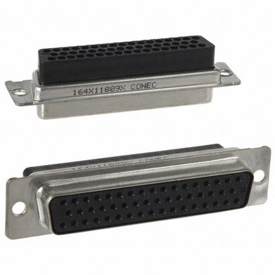 164X11809X by Conec - CONNECTOR D-SUB HOUSING RCPT 50POS