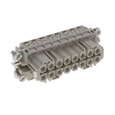 1650780000 by Weidmuller - INSERT FEMALE 16POS+1GND SCREW