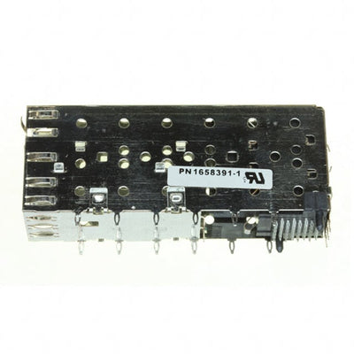 1658391-1 by TE Connectivity AMP Connectors - CONNECTOR SFP RCPT W/CAGE 2X1 40P R/A