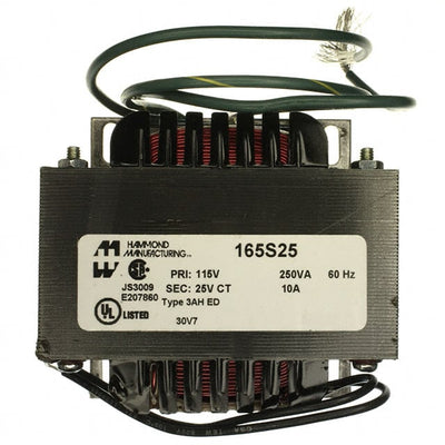 165S25 by Hammond Manufacturing - PWR XFMR LAMINATED 250VA CHAS MT