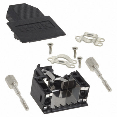 165X00779XE by Conec - CONNECTOR BACKSHELL 9P 45DEG SHLD BLK