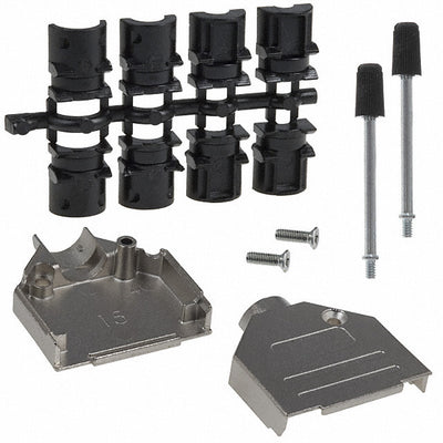 165X02619XE by Conec - CONNECTOR BACKSHELL 15POS 180DEG SHLD