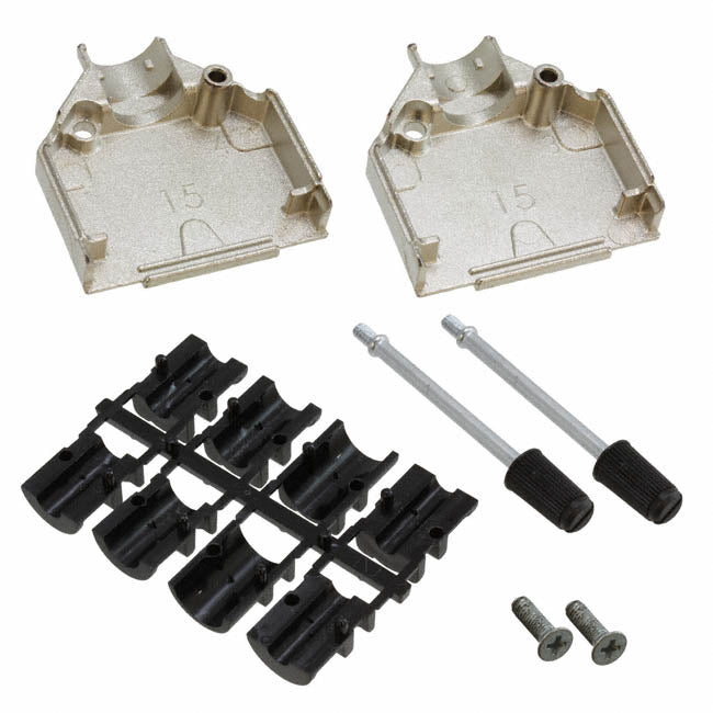 165X02619X by Conec - CONNECTOR BACKSHELL 15POS 180DEG SHLD