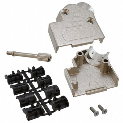 165X02689X by Conec - CONNECTOR BACKSHELL 9P 45DEG SHLD SLV