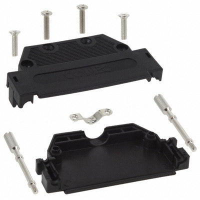 165X10169XE by Conec - CONNECTOR BACKSHELL 37POS 180DEG BLK