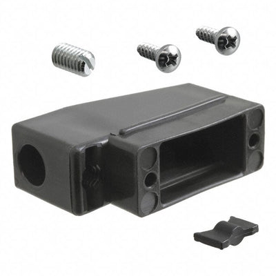 165X10439XE by Conec - CONNECTOR BACKSHELL 9POS 90DEG BLACK