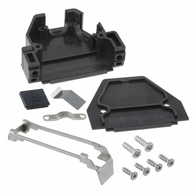 165X11299X by Conec - CONNECTOR BACKSHELL 25P 45/180DEG BLK
