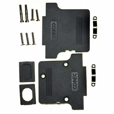 165X11889XE by Conec - CONNECTOR BACKSHELL 25P 90/180DEG GRY
