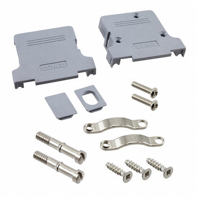 165X11889X by Conec - CONNECTOR BACKSHELL 25P 90/180DEG GRY