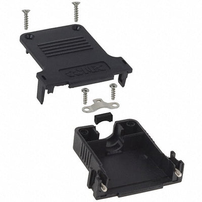 165X13389XE by Conec - CONNECTOR BACKSHELL 25POS 180DEG BLK