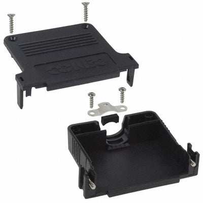 165X13399XE by Conec - CONNECTOR BACKSHELL 37POS 180DEG BLK