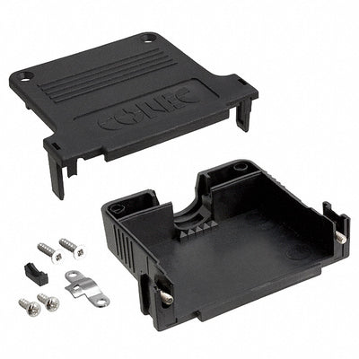 165X13399X by Conec - CONNECTOR BACKSHELL 37POS 180DEG BLK