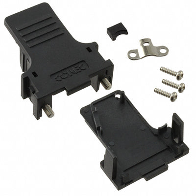 165X14559X by Conec - CONNECTOR BACKSHELL 9POS 45DEG BLACK