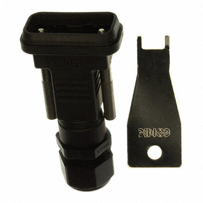 165X14819XE by Conec - CONNECTOR BACKSHELL 9POS 180DEG BLACK