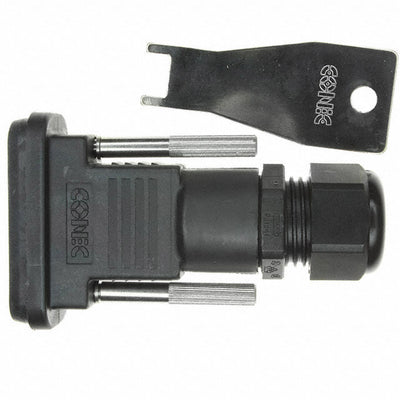 165X14829XE by Conec - CONNECTOR BACKSHELL 15POS 180DEG BLK