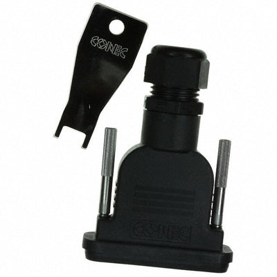 165X14839X by Conec - CONNECTOR BACKSHELL 25POS 180DEG BLK