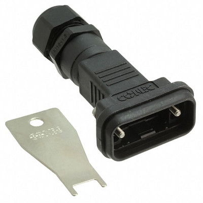 165X14869X by Conec - CONNECTOR BACKSHELL 9POS 180DEG
