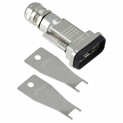 165X15019X by Conec - CONNECTOR BACKSHELL 9POS 180DEG
