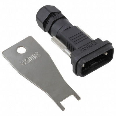 165X15119X by Conec - CONNECTOR BACKSHELL 9POS 180DEG BLACK