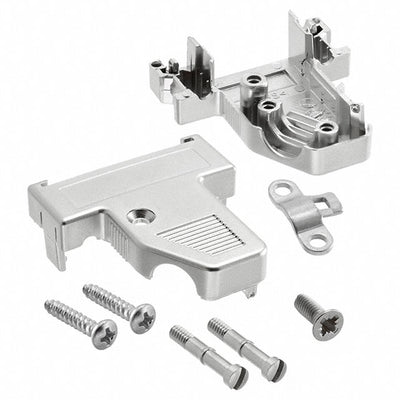 165X16459X by Conec - CONNECTOR BACKSHELL 9POS 45DEG SHLD