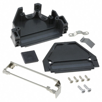 165X16549X by Conec - CONNECTOR BACKSHELL 50P 45/180DEG BLK