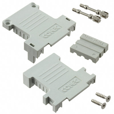 165X17989X by Conec - CONNECTOR BACKSHELL 3POS 180DEG GRAY