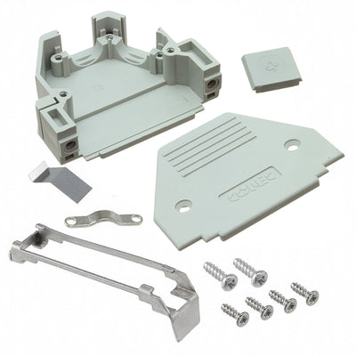 165X511299X by Conec - CONNECTOR BACKSHELL 25P 45/180DEG GRY