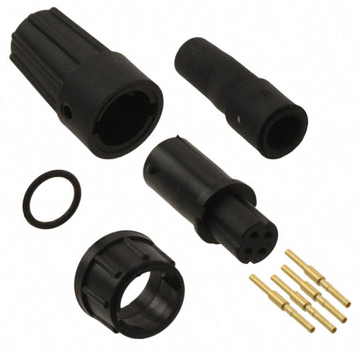 16880-4SG-522 by Conxall/Switchcraft - CONNECTOR PLUG FMALE 4POS GOLD CRIMP