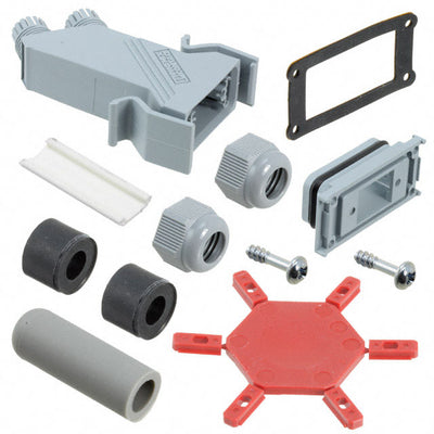 1689145 by Phoenix Contact - CONNECTOR BACKSHELL 9POS 45DEG GRAY
