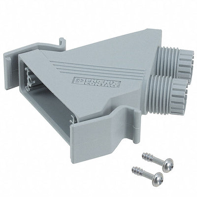 1689792 by Phoenix Contact - CONNECTOR BACKSHELL 25POS 45DEG GRAY