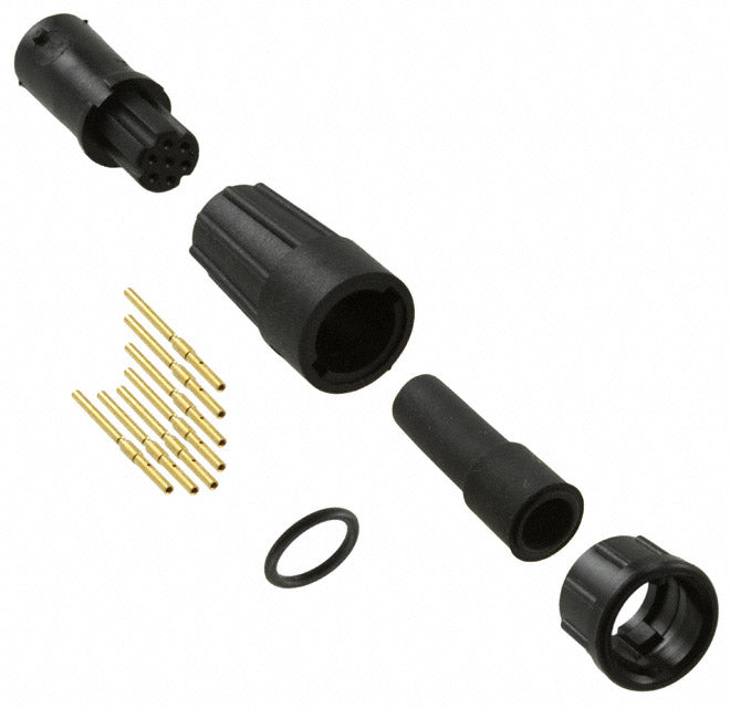 16980-7SG-522 by Conxall/Switchcraft - CONNECTOR PLUG FMALE 7POS GOLD CRIMP