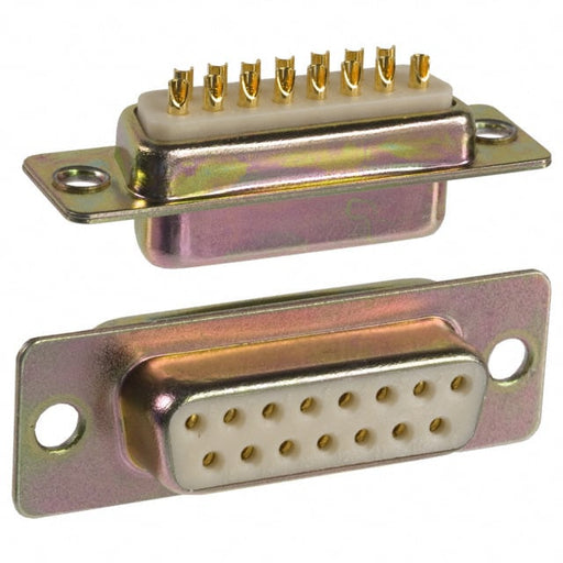 172-E15-201R001 by NorComp Inc. - CONNECTOR D-SUB RCPT 15POS PNL MNT