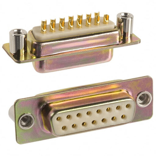 172-E15-201R021 by NorComp Inc. - CONNECTOR D-SUB RCPT 15POS PNL MNT