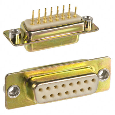172-E15-211R011 by NorComp Inc. - CONNECTOR D-SUB RCPT 15P PNL MNT SLDR