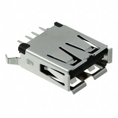 1734366-1 by TE Connectivity AMP Connectors - CONNECTOR RECPT USB2.0 TYPEA 4POS VERT