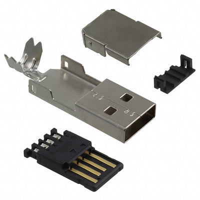1734372-1 by TE Connectivity AMP Connectors - CONNECTOR PLUG USB2.0 TYPEA 4POS SLD