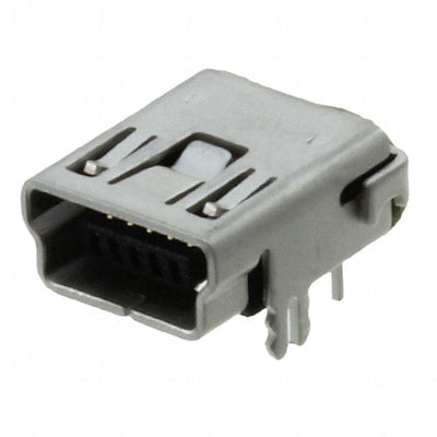 1734510-1 by TE Connectivity AMP Connectors - CONNECTOR RECPT USB2.0 MINI B 5POS R/A