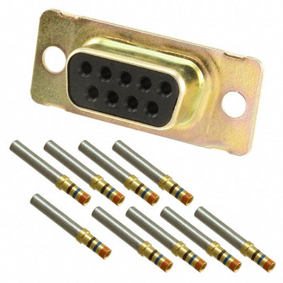 205555-2 by TE Connectivity Aerospace, Defense and Marine - CONNECTOR D-SUB RCPT 9POS CRIMP