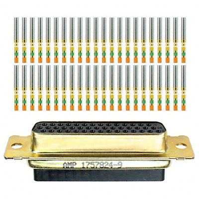 1757824-9 by TE Connectivity Aerospace, Defense and Marine - CONNECTOR D-SUB HD RCPT 44POS CRIMP