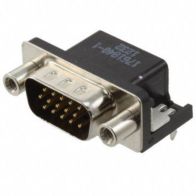 1761840-1 by TE Connectivity AMP Connectors - CONNECTOR D-SUB HD PLUG 15P R/A SLDR