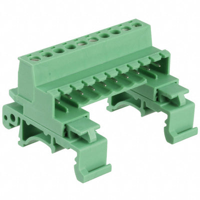 1765768 by Phoenix Contact - TERM BLK PLUG 10POS 29.1MM GREEN