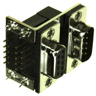 178-009-413R491 by NorComp Inc. - CONNECTOR D-SUB PLUG/RCPT 9P R/A SLDR