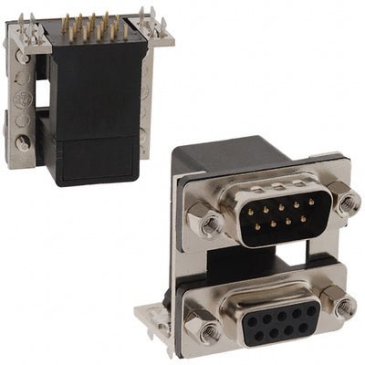 178-009-413R571 by NorComp Inc. - CONNECTOR D-SUB PLUG/RCPT 9P R/A SLDR