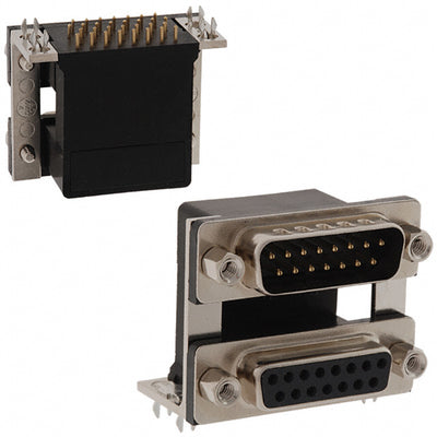 178-015-413R571 by NorComp Inc. - CONNECTOR D-SUB PLUG/RCPT 15P RA SLDR