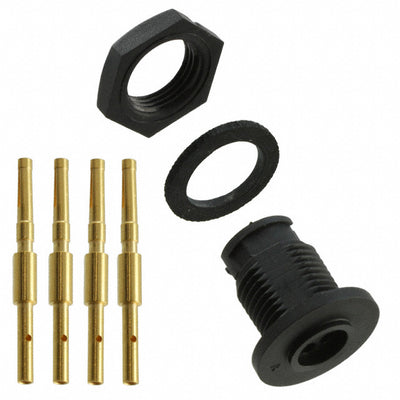 17880-4SG-300 by Conxall/Switchcraft - CONNECTOR RECPT FMALE 4POS GOLD CRIMP