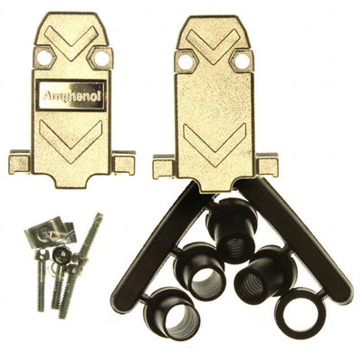 17E-1724-2 by Amphenol ICC (Commercial Products) - CONNECTOR BACKSHELL 9POS 180DEG SILV